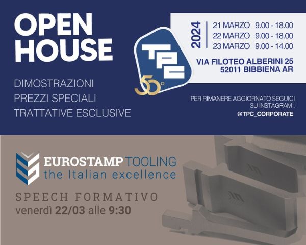 21-23 marzo 2024: open house by TPC S.R.L.